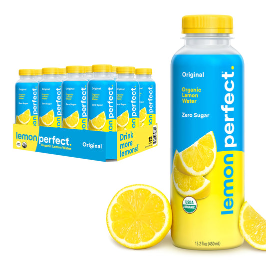 12-Pack Lemon Perfect Organic Lemon Water Drinks