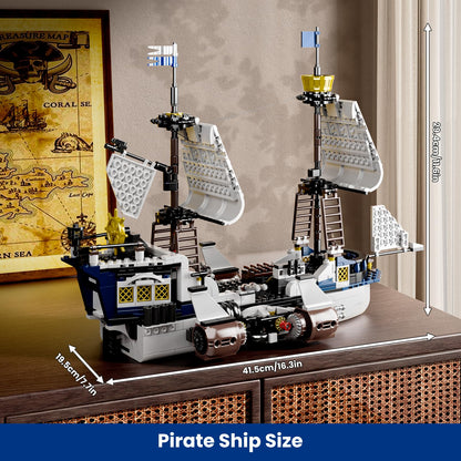 Pirate Ship Building Set - 1281 Pieces