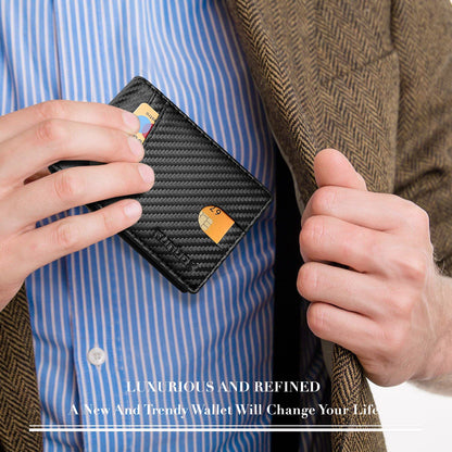 RUNBOX Slim RFID Leather Wallet with Gift Box
