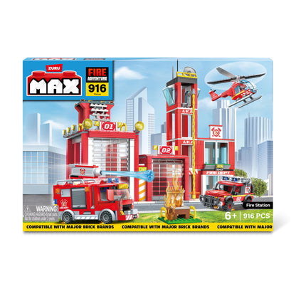 ZURU MAX Adventure Fire Rescue Playset 916 Pieces