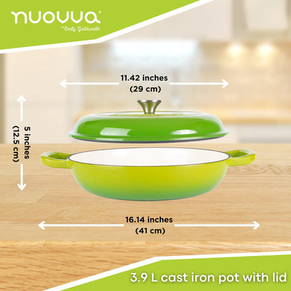 Enamelled Cast Iron Dutch Oven, 3.7-Quart