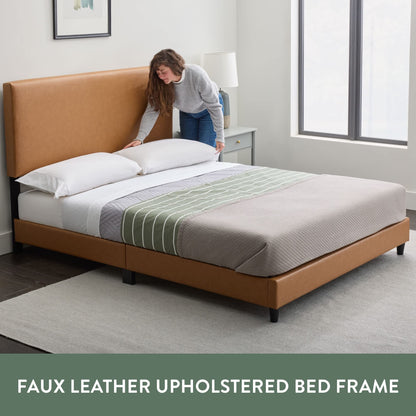 Edenbrook Twin Faux Leather Platform Bed Frame