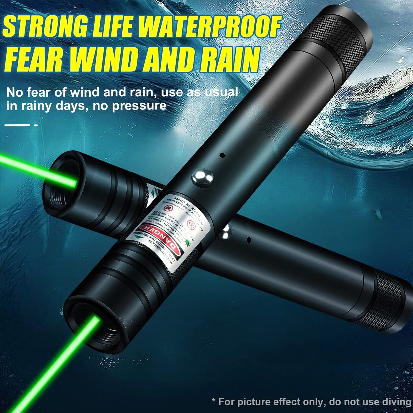 Rechargeable Laser Pointer Flashlight for Outdoor Use