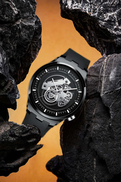 BUREI Waterproof Silicone Quartz Casual Watch
