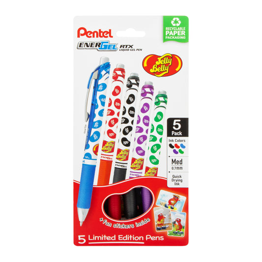 Pentel EnerGel Retractable Gel Pen Set, 5 Colors