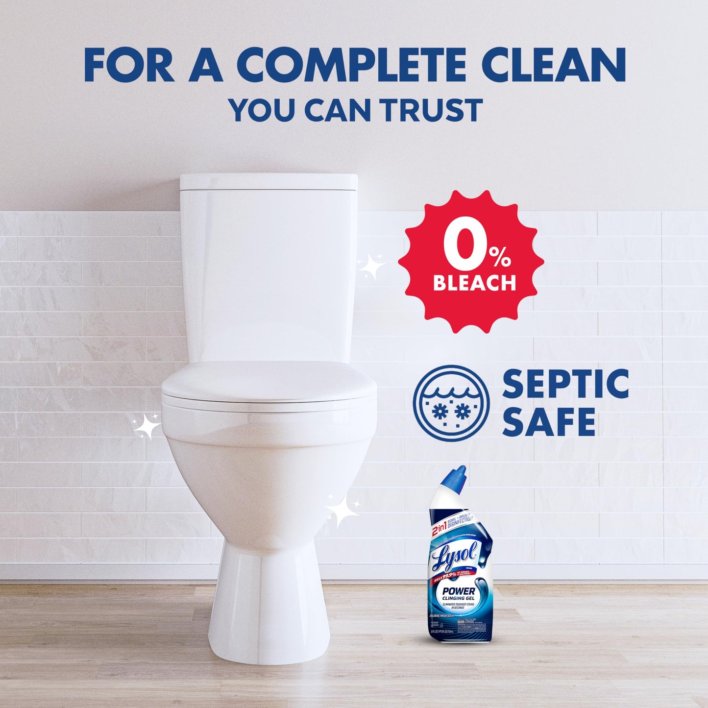 Lysol Toilet Bowl Cleaner Clinging Gel, 24 oz
