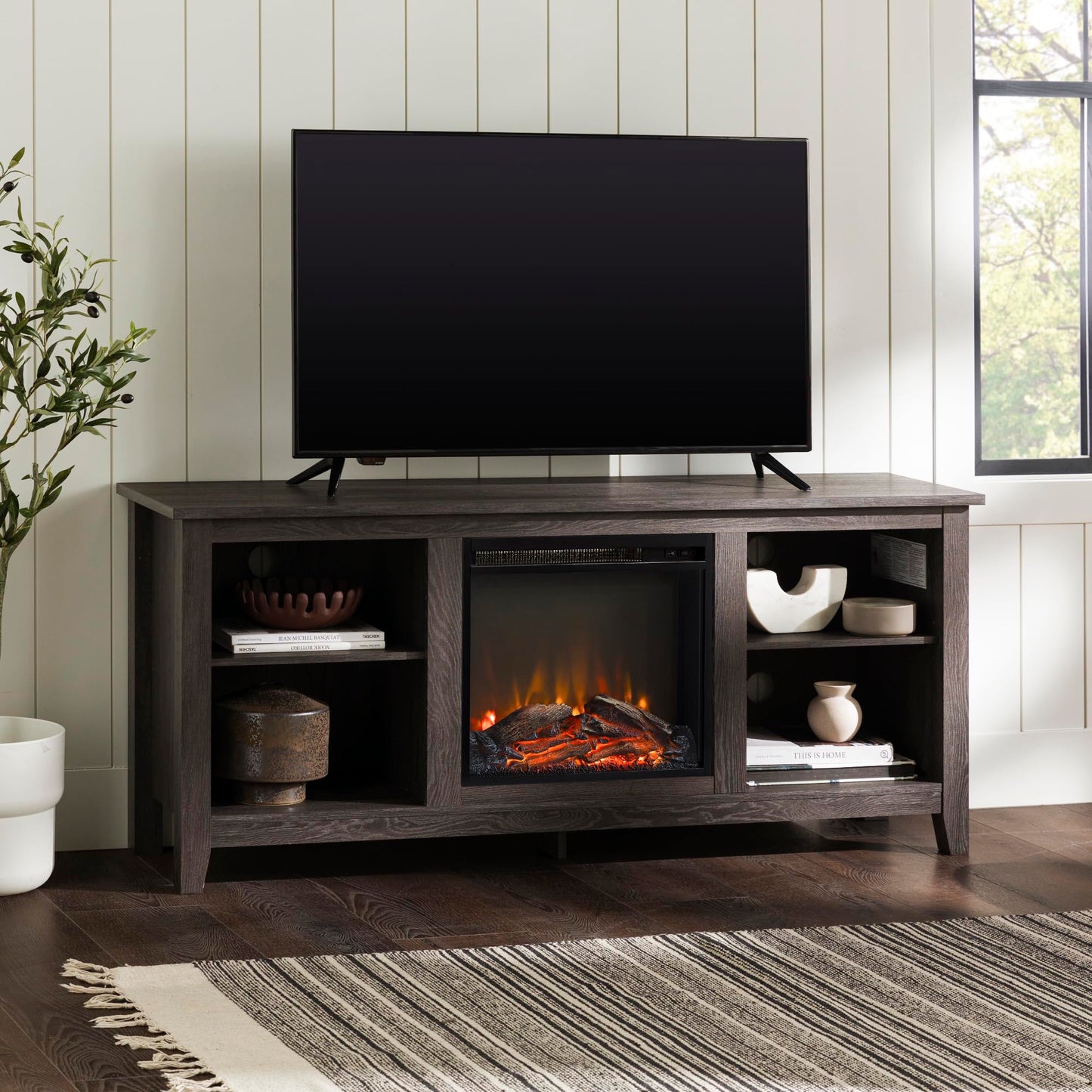 Walker Edison 58" Fireplace TV Stand for 65" TVs