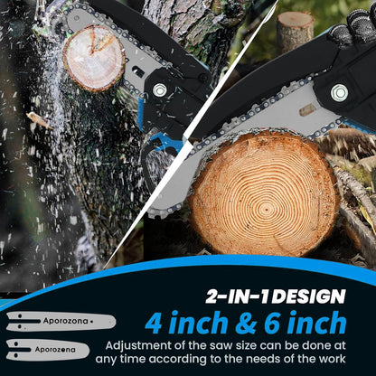 Aporozona 2-in-1 Mini Cordless Chainsaw Set