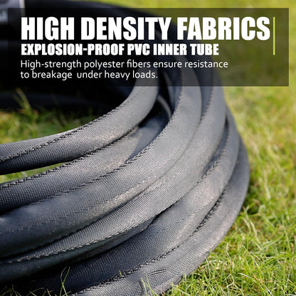 100ft Non-Expanding Garden Hose with Spray Nozzle