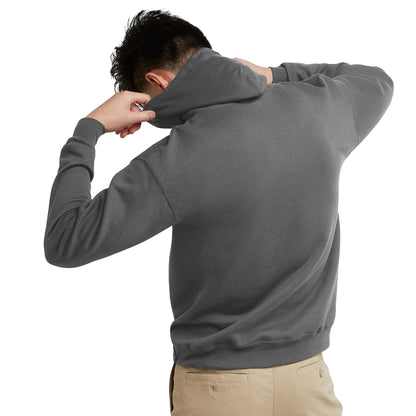 Hanes EcoSmart Pullover Hooded Sweatshirt, Grey