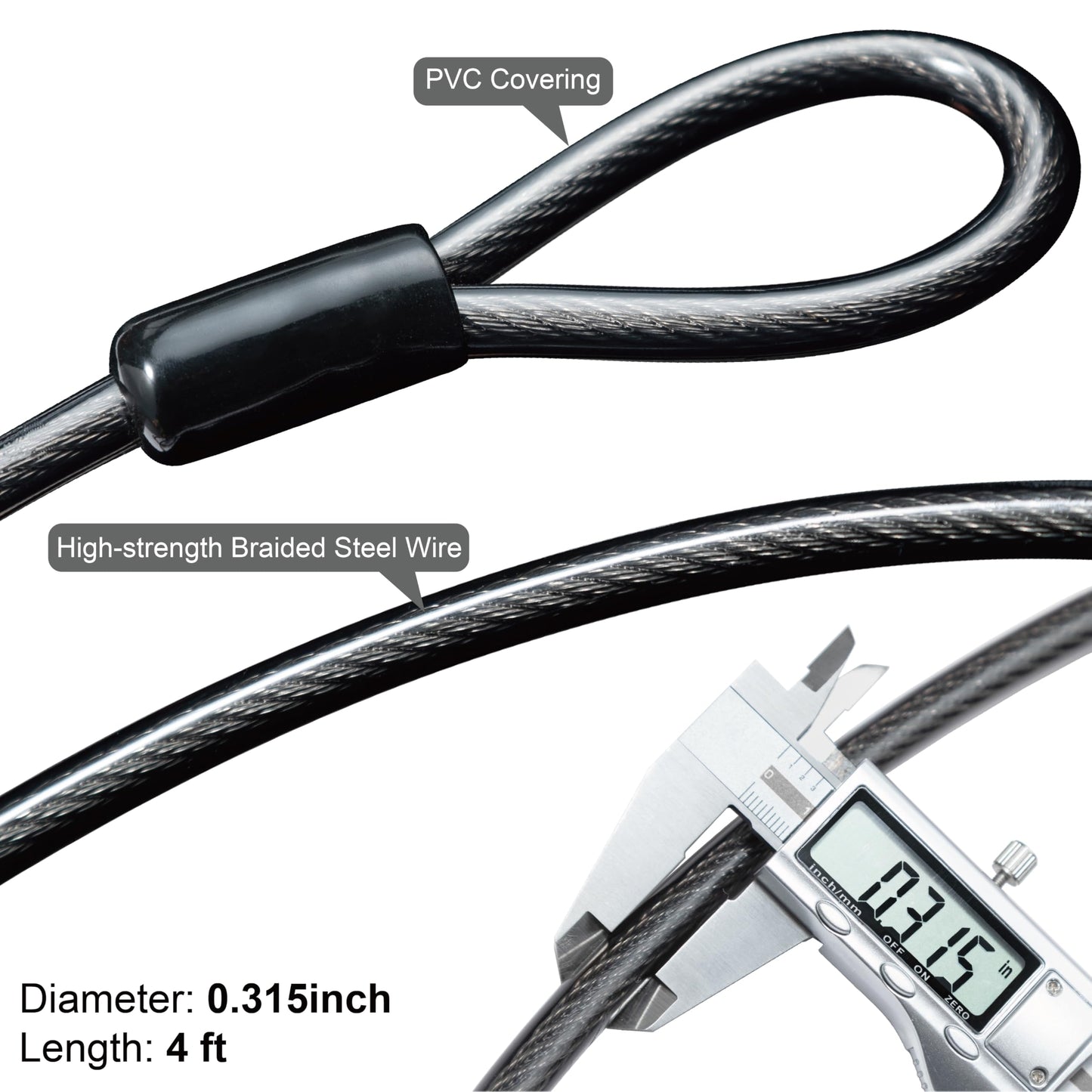 Via Velo Heavy Duty Bike U-Lock with Cable