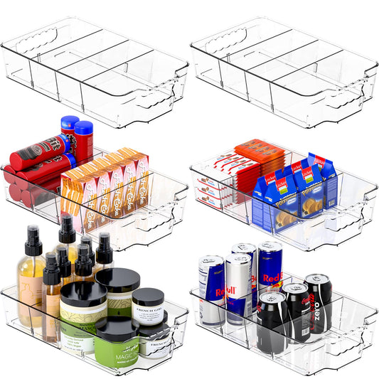 6 Pack Pantry Organizers for Kitchen Storage
