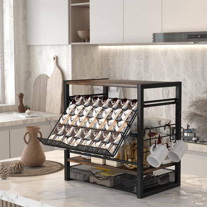 70 K Cup Holder Coffee Organizer with Hooks