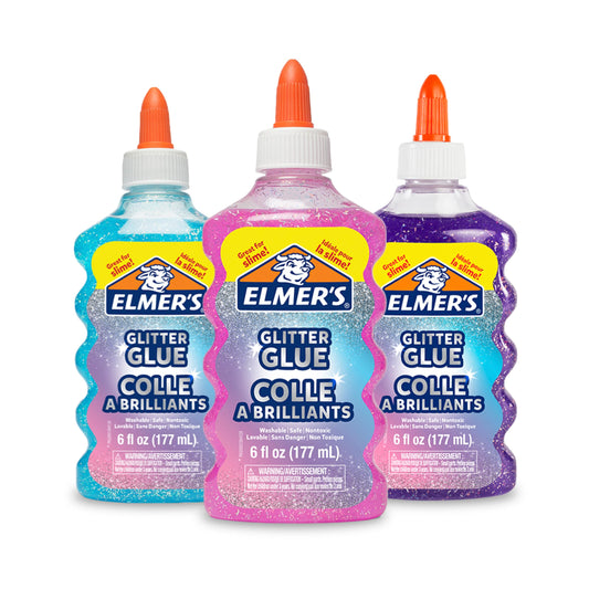 Elmer's Assorted Liquid Glitter Glue 6oz Set