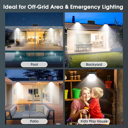 Solar Flood Lights with Remote - 2 Pack