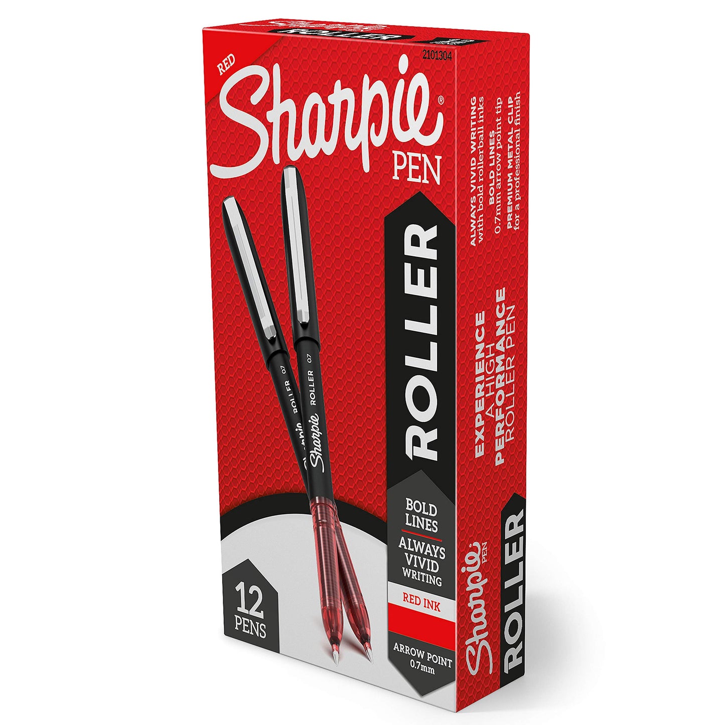 SHARPIE 12 Count Rollerball Pen Set, Red Ink