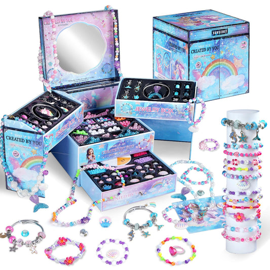 FUNSENLY 2000pcs Charm Beads Jewelry Making Kit