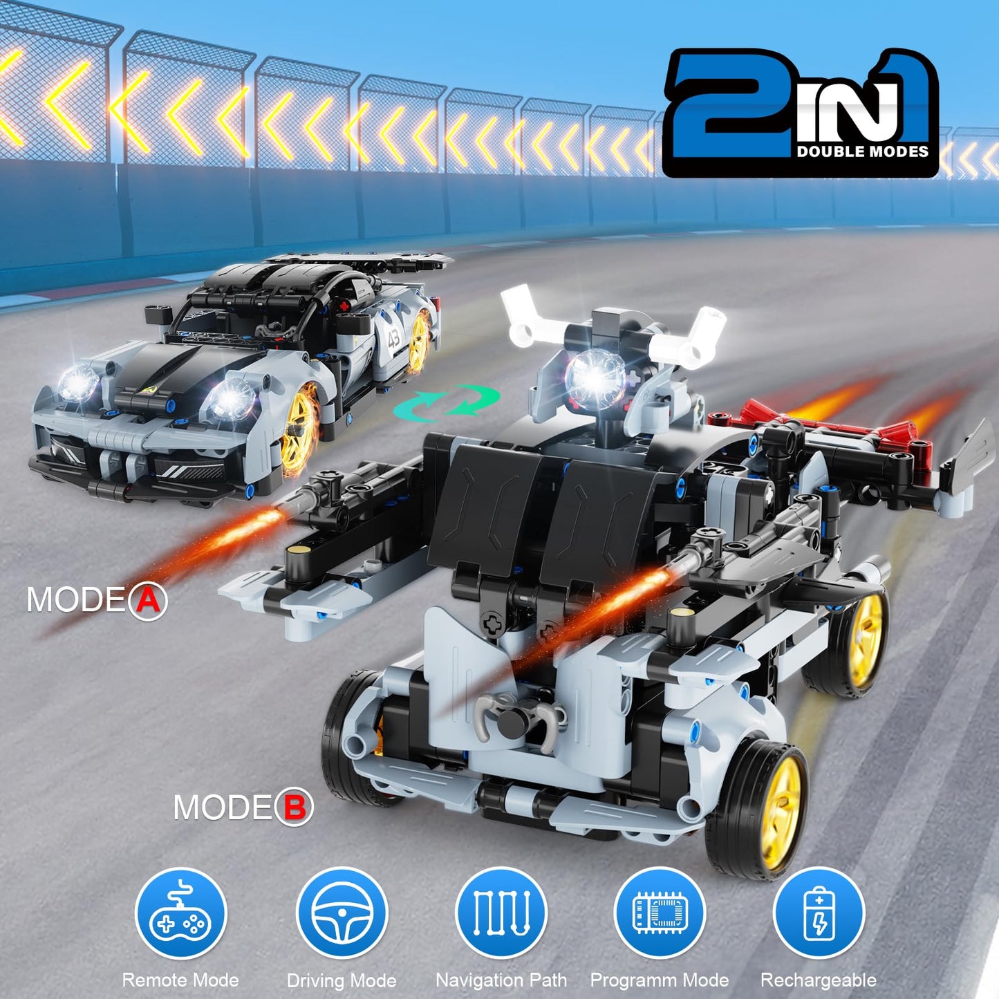 STEM Remote Control Car Building Kit for Kids