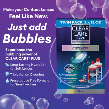 Clear Care Plus Lens Cleaning Solution Twin Pack