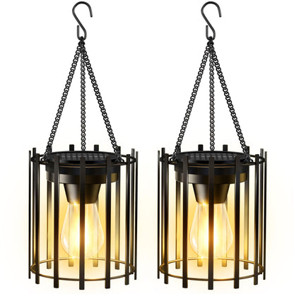 KOOPER Solar Lanterns Outdoor Waterproof Decorative 2 Pack