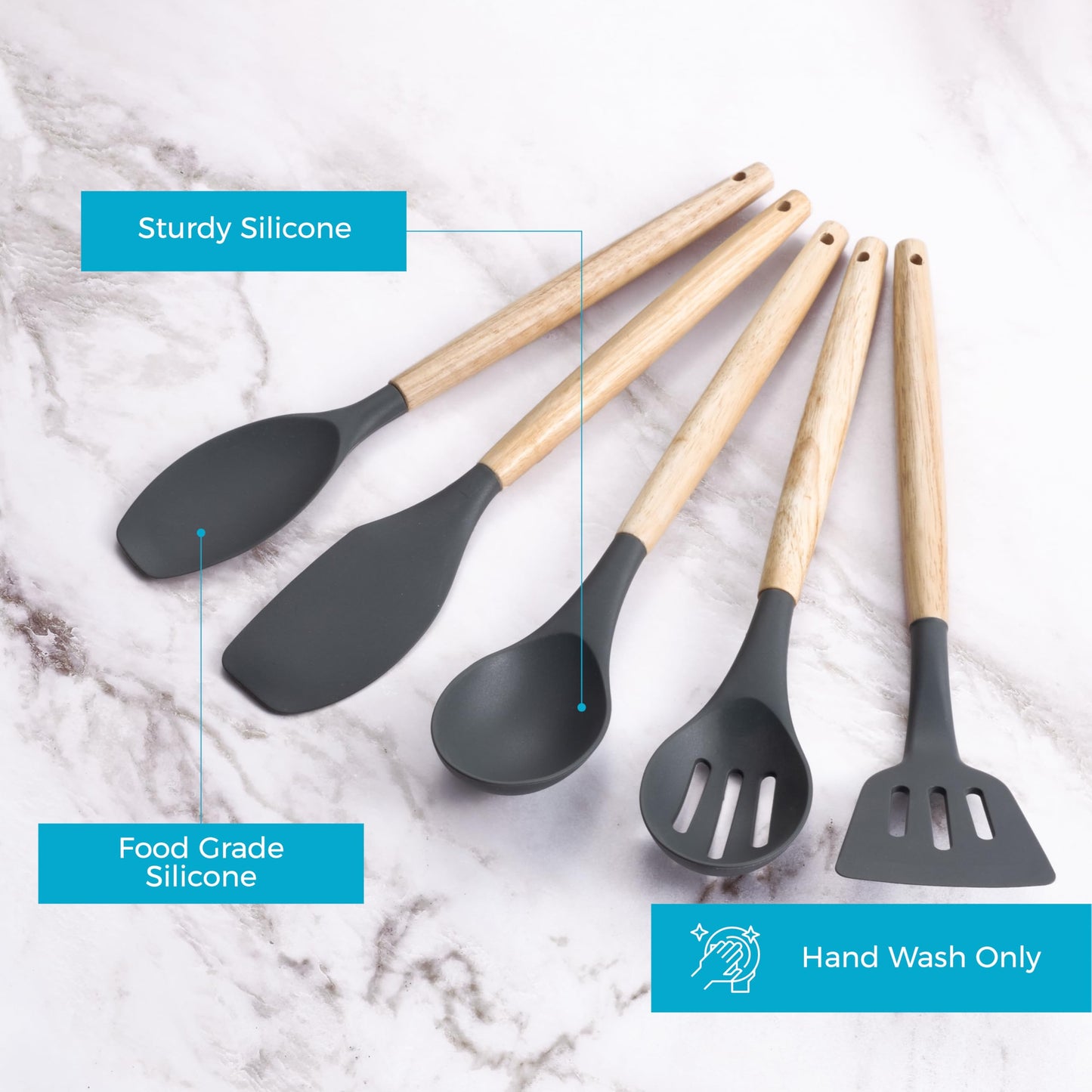 13-Piece Silicone Kitchen Utensils Set