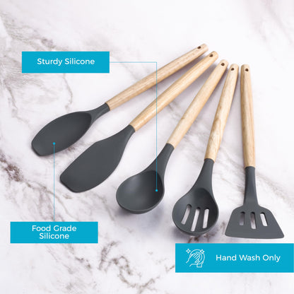 13-Piece Silicone Kitchen Utensils Set