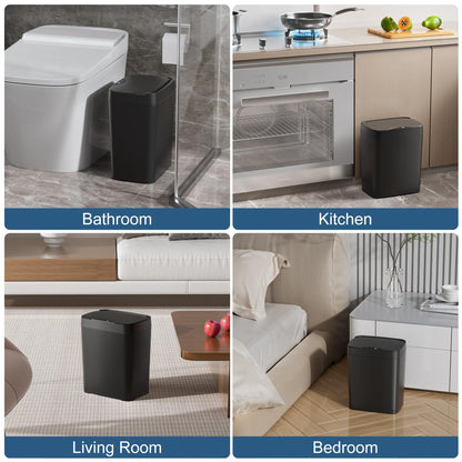 2 Pack Touchless Bathroom Trash Cans