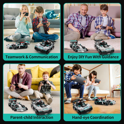 STEM Building Toys Remote Control Racing Car Set