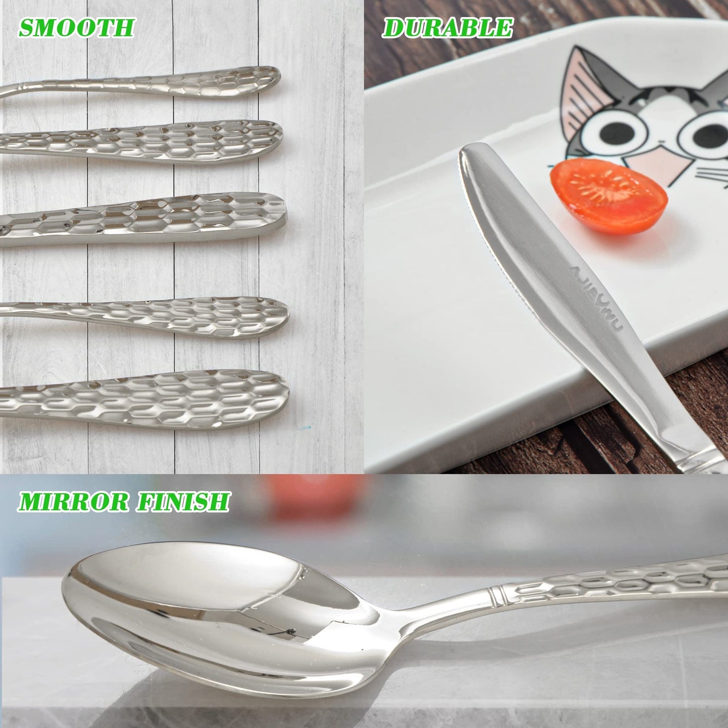 20-Piece Stainless Steel Silverware Set for 4