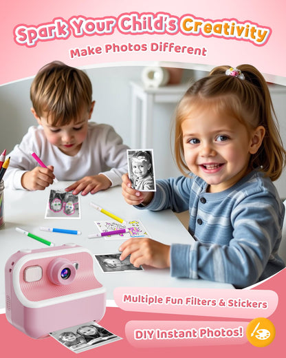 Kids Dual Lens Instant Camera for Ages 3-12
