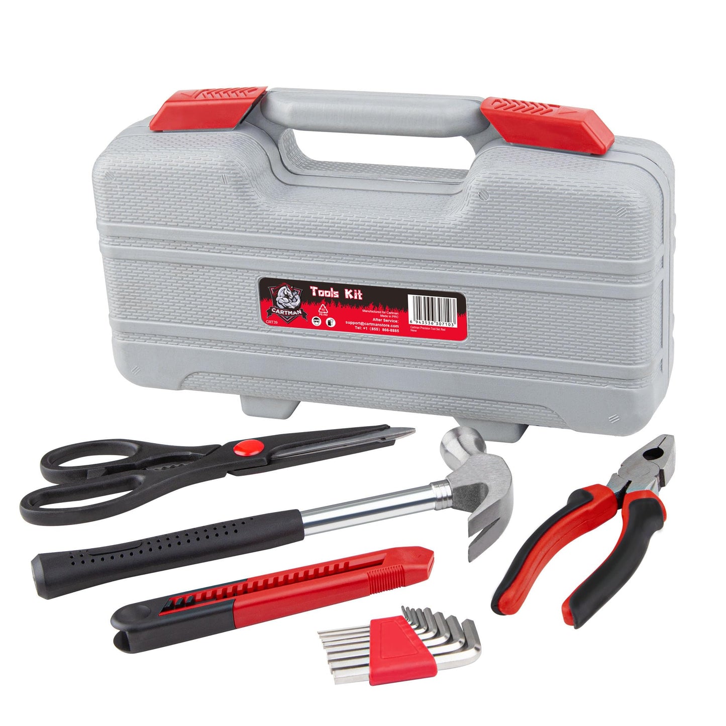 39-Piece Tool Set with Plastic Toolbox
