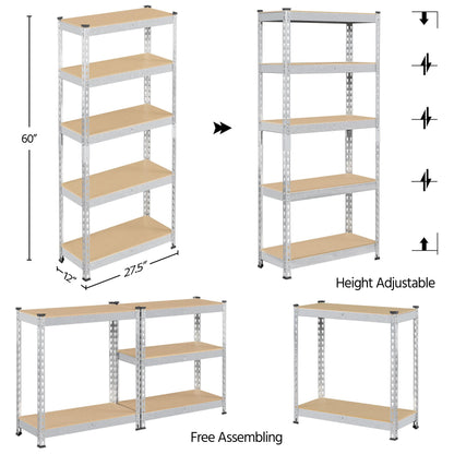 5-Tier Heavy Duty Garage Shelving Unit