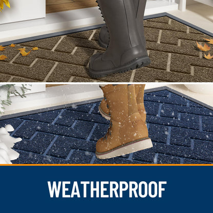OLANLY Waterproof All-Weather Door Mat, 29.5x17