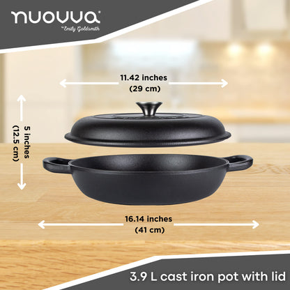 3.7-Quart Cast Iron Dutch Oven with Lid