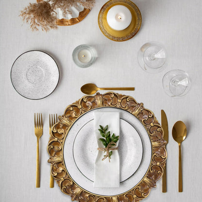 Set of 6 Decorative Charger Plates for Events