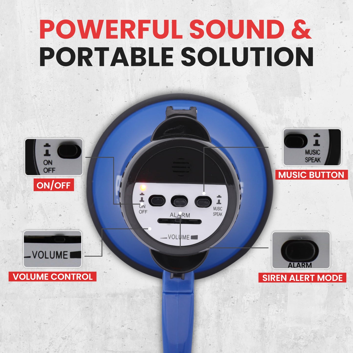 Pyle 30 Watt Battery-Operated Megaphone with Siren