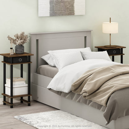 2-Pack Furinno Night Stand with Drawer