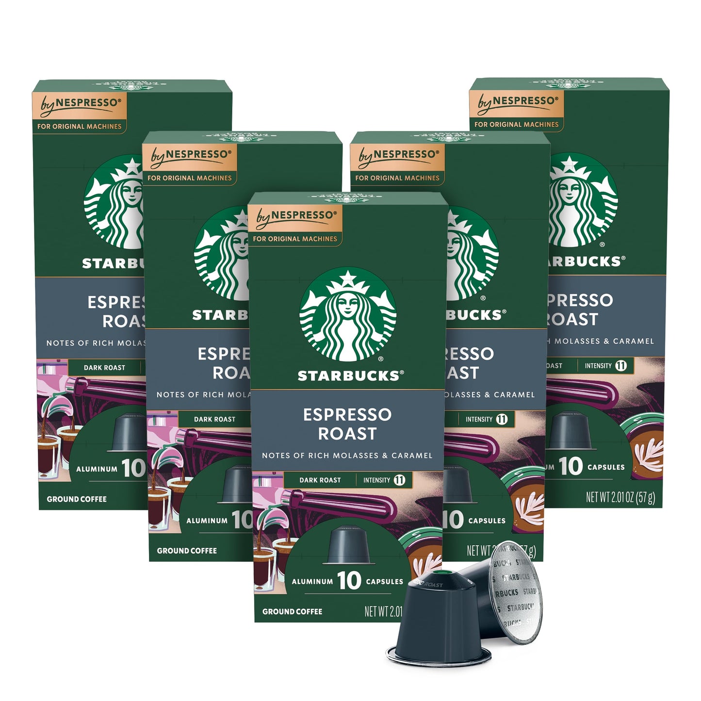 Starbucks Dark Roast Espresso Pods, 50 Count
