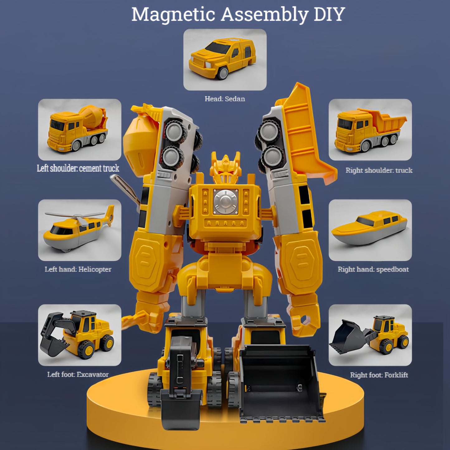 35 Piece Magnetic Cars and Trucks Toy Set for Kids