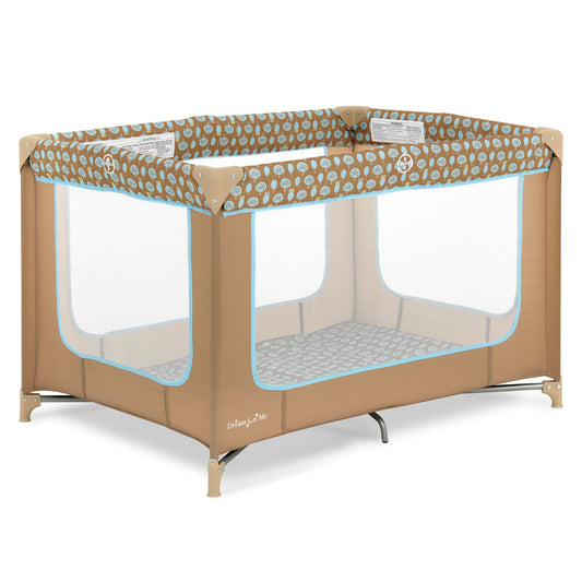 Dream On Me Zodiak Portable Baby Playard - Coffee/Blue
