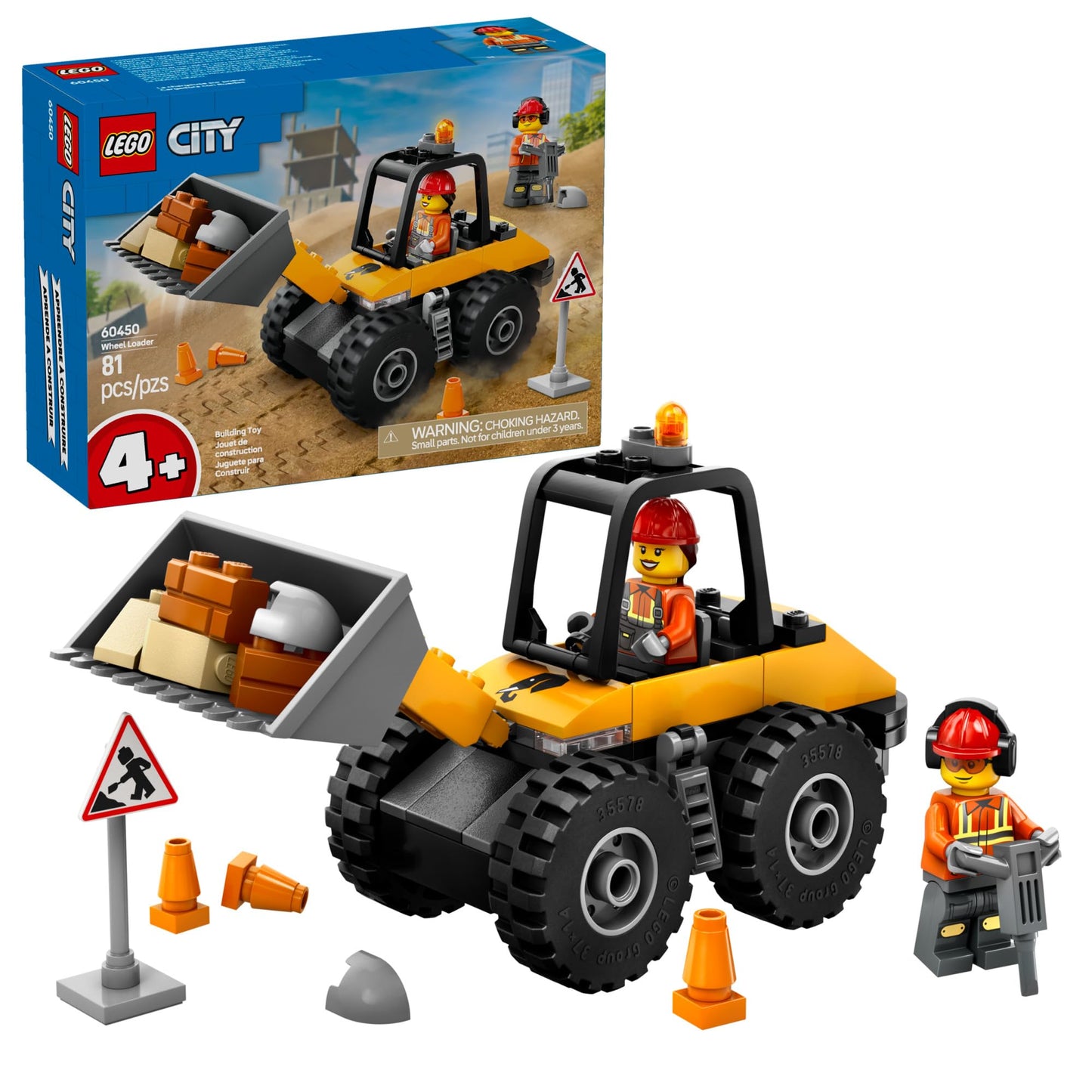 LEGO Construction Wheel Loader Building Toy for Kids