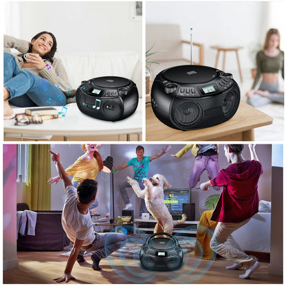 Gueray Portable CD Player Boombox with Bluetooth