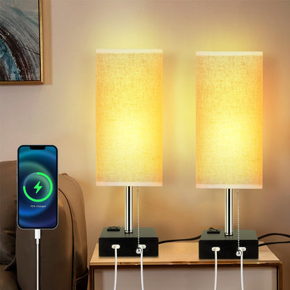 RYTABEE Bedside Table Lamp with 3 Color Modes