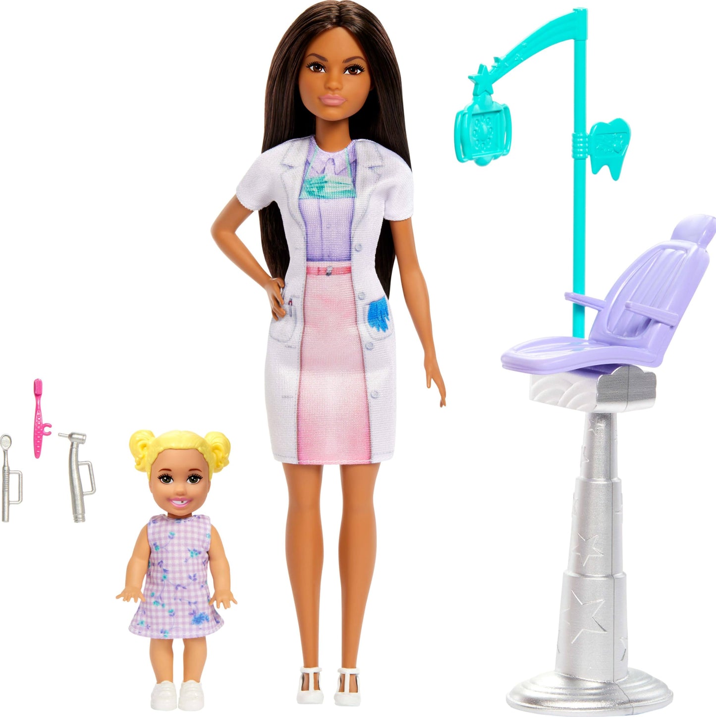 Barbie Dentist Playset with Brunette Doll and Accessories