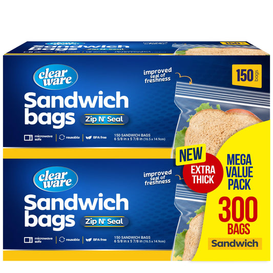 300 Reusable Zipper Top Sandwich Bags