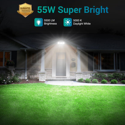 USTELLAR 55W LED Outdoor Flood Light 2-Pack