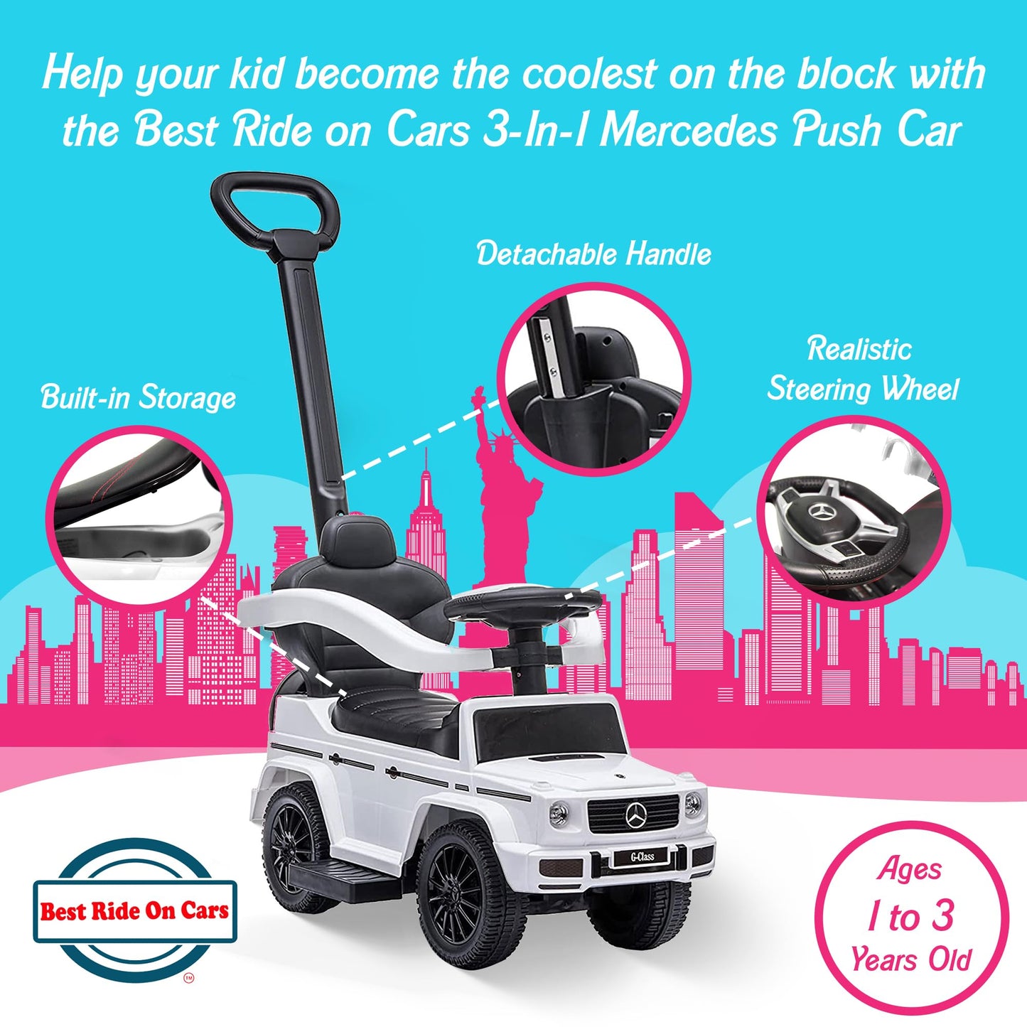 Mercedes G-Wagon Ride On Car for Toddlers