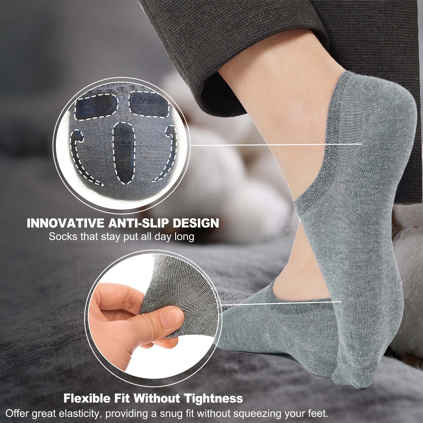 ShiChextasy No Show Socks for Women - 6 Pairs