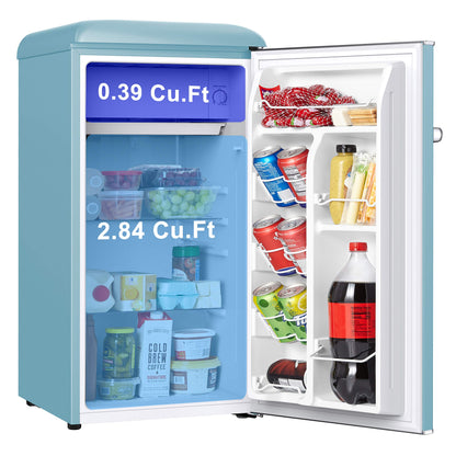 Galanz Retro Compact Refrigerator with Adjustable Thermostat