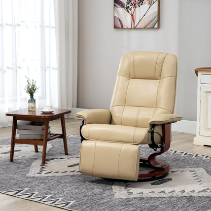 HOMCOM Cream White Recliner Lounge Chair